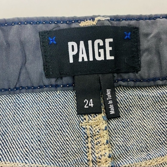 PAIGE Elaina Release Hem Denim Skirt Size 24 - Picture 7 of 10